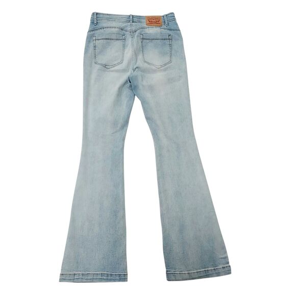 Levi's Jeans Womens 27 Blue Ribcage Boot Light Wash Stretch Ride Comfort Denim - Picture 5 of 11